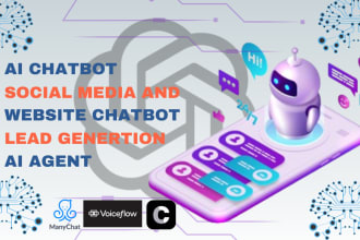 create ai chatbot with openai, chatgpt,voiceflow or manychat