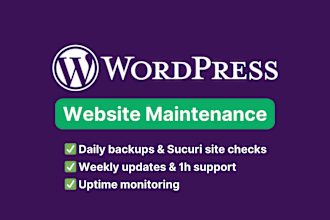 do maintenance and support for your wordpress website