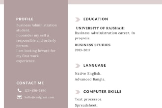 create create your CV, resume, cover letter to develop your professional career