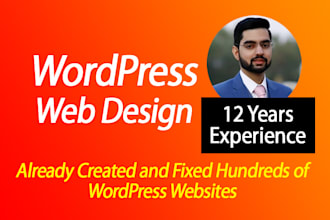 build wordpress website with elementor or divi theme
