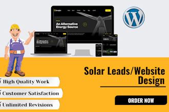 solar website solar leads landing page solar panel sales funnel build website