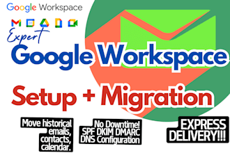 do email migration to google workspace, setup gsuite quickly