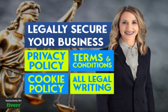 draft privacy policy, terms and conditions for your website