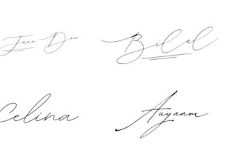 design artistic signature or autograph