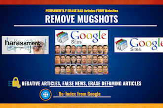 delete negative link, remove mugshots, court cases, outdated article from google