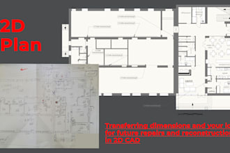 convert your sketch plans into 2d cad