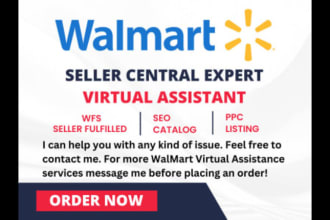 walmart product listings creation optimization PPC wfs management, expert w