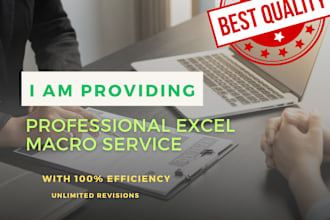 create excel macros, forms and dashboards