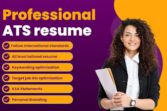craft professional ats resume writing, CV writing, cover letter, linkedin