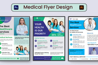 design professional medical, dental home care, and health care flyer