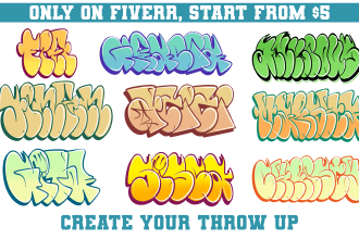 make a graffiti bubble and throw up with your name or your brand