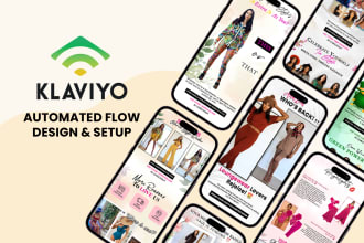 do design klaviyo email flows and klaviyo email template for email marketing