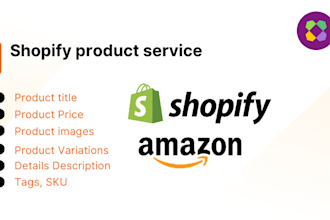 shopify product listing and shopify data entry