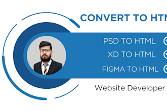 convert PSD, figma, and xd designs to HTML landing pages