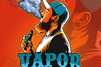 design best cannabis, hemp, weed, marijuana and vape logo