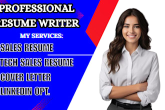 write you sales IT resume, tech resume,  cover letter and linkedin