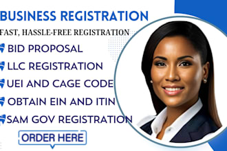 register sam gov, llc formation, cage code, naics code, uei, ein, bid proposal