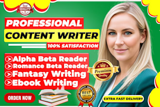 alpha or beta read your romance, erotica, fantasy, or paranormal manuscript