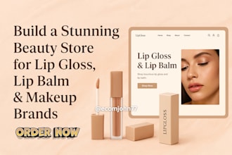 design lip gloss shopify store makeup salon lip balm store label and packaging