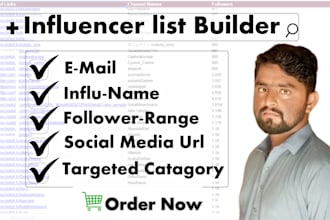 find best twitch youtube and instagram influencer email leads list for marketing