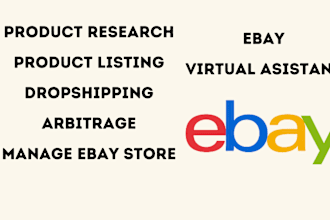 do ebay product listing and manage your ebay store, ebay dropshipping