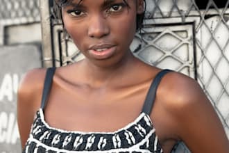retouch, eliminating defects on the skin and clothing