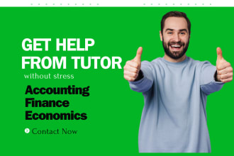 be your accounting, finance and economics tutor