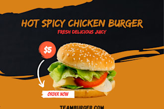 do burger pizza food flyer design