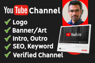 do youtube channel create, yt setup with logo, banner, manage yt channel