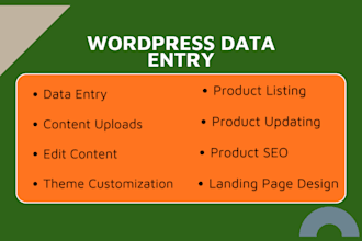 do wordpress data entry, product listing , blog post and content uploads