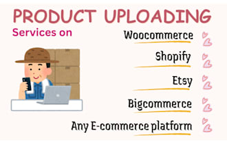 do wordpress content uploads, data entry, product listing