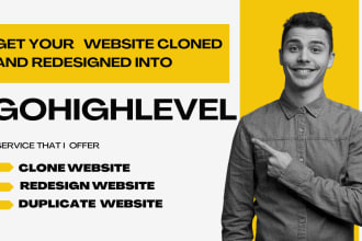 copy clone or redesign  wordpress kajabi website to gohighlevel