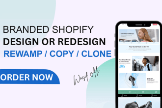 clone, revamp, copy and redesign shopify website or shopify store
