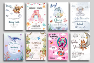 do kids birthday invitations baby showers greeting cards any theme