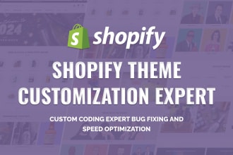 do shopify theme customization and content upload, product listing