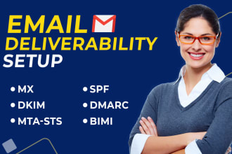 configure spf, dkim, dmarc, bimi etc dns records to improve email delivery