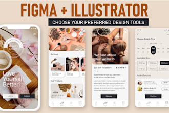 design mobile app in figma and illustrator