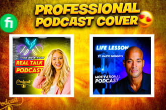 design professional podcast cover and podcast cover art
