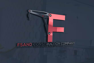 design construction, company, real estate and business logo