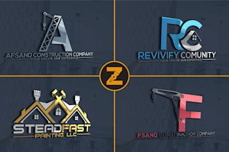 make construction, real estate, realtor business logo design