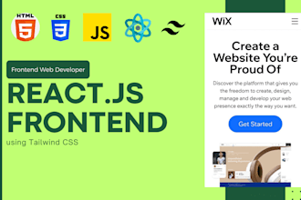 do react js and tailwind CSS website development