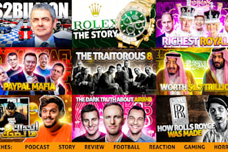 design eye catchy podcast, gaming, story, sports thumbnail