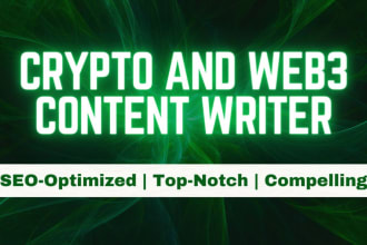 be your crypto writer, web3 writer, and web3 news writer