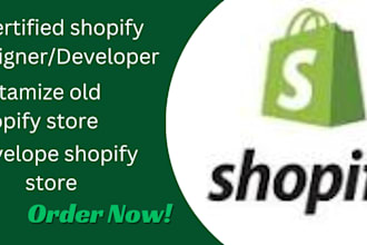 be your shopify devloper for your shopify store
