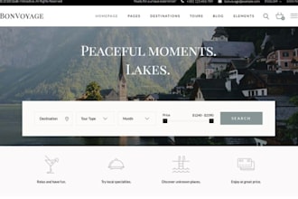 build travel agency website tour booking website and travel affiliate website