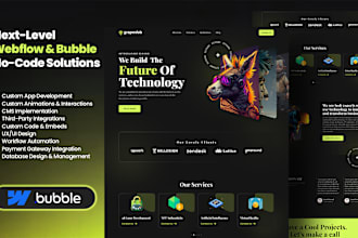 develop dynamic webflow and bubble no code apps