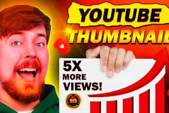 design best amazing eye catchy youtube thumbnail in 3 hours