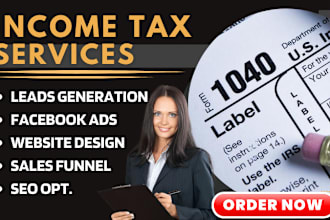 generate income tax leads via income tax landing page income tax funnel