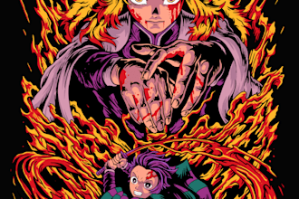 draw anime prints tshirt one day