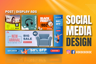 create social media posts, display ads